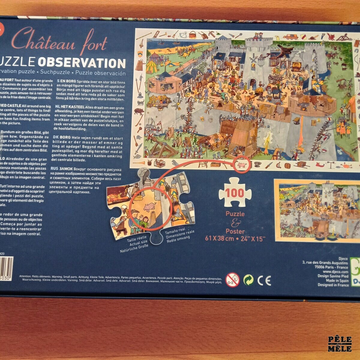 Château fort - Puzzle Observation & Poster - 54 pièces / Djeco - Pêle-Mêle  Online
