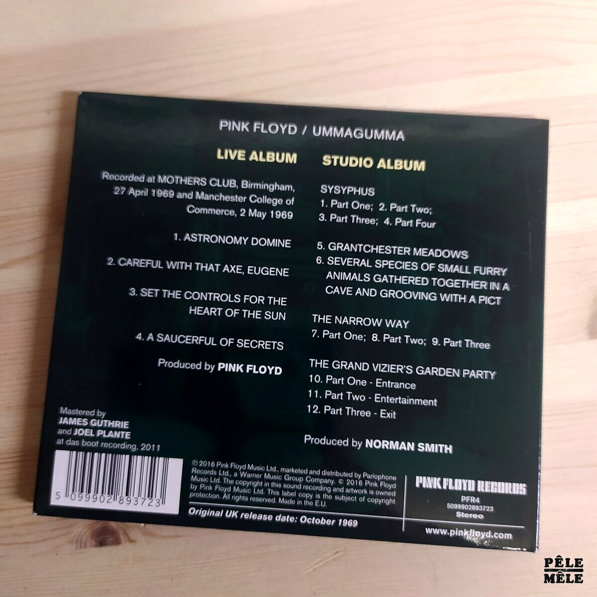 Pink Floyd "Umma Gumma" (HARVEST, 1969) / 2 cds PêleMêle Online