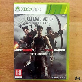 "Ultimate Action Triple Pack : Just Cause 2 / Tomb Raider / Sleeping Dogs" XBOX 360