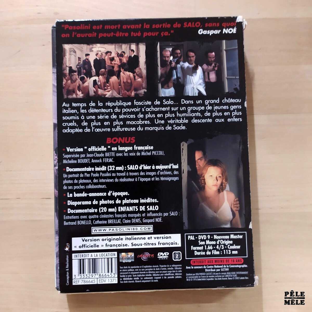 "Salo ou les 120 Journées de Sodome" de Pier Paolo Pasolini (UNITED ARTISTS, 1976) PêleMêle